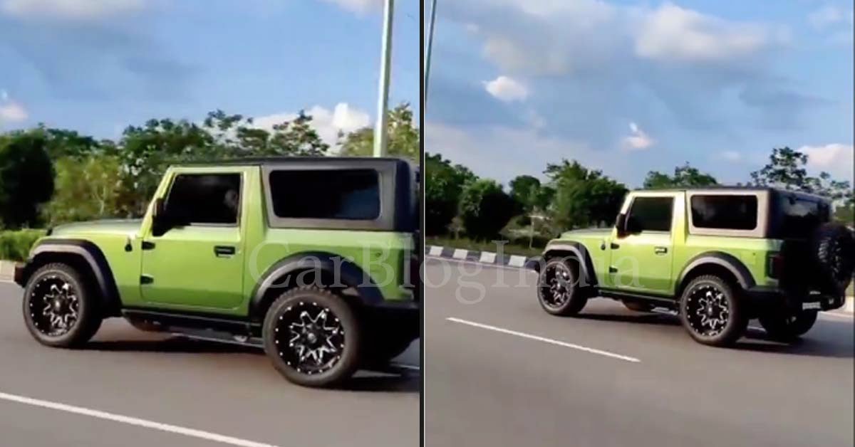 Hulk green mahindra thar spinners