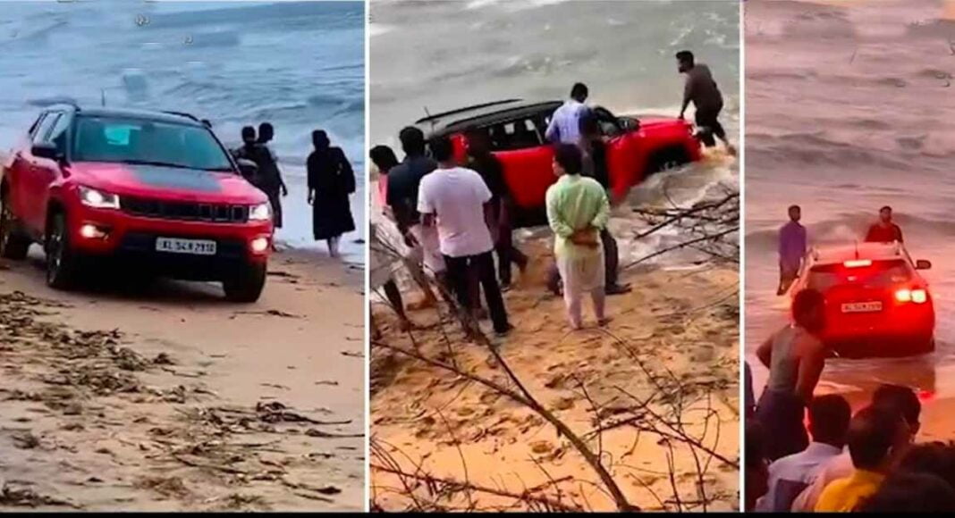 Jeep Compass Stuck on a Beach