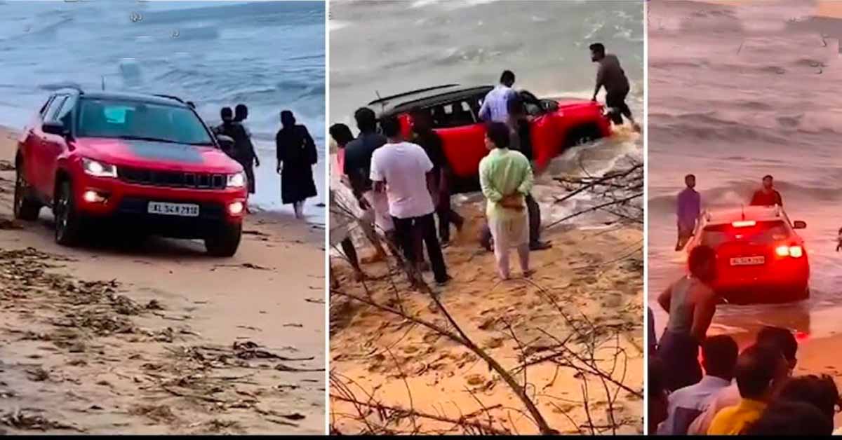 Jeep Compass Stuck on a Beach