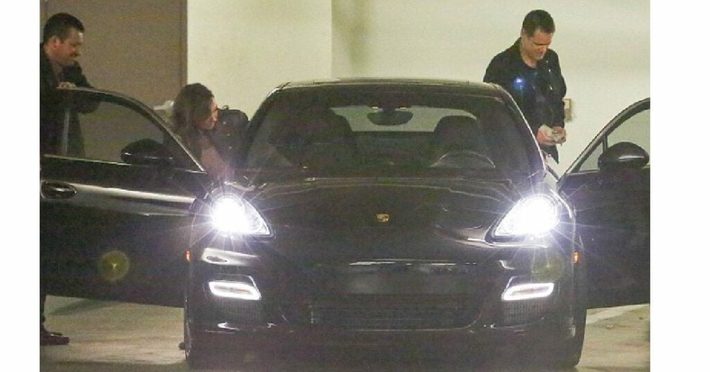 Jim Carrey in his Porsche Panamera