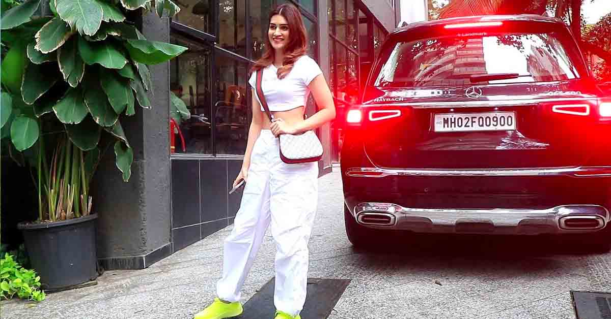 Kriti Sanon with her Mercedes Maybach GLS600