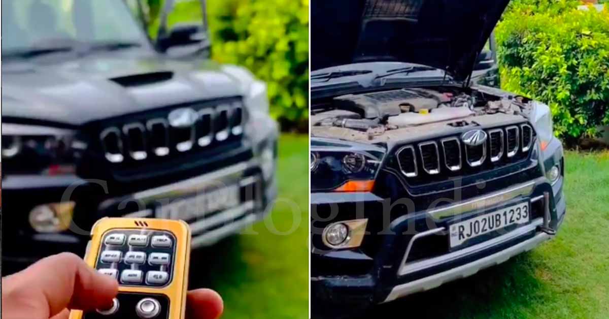 mahindra scorpio remote-controlled hood