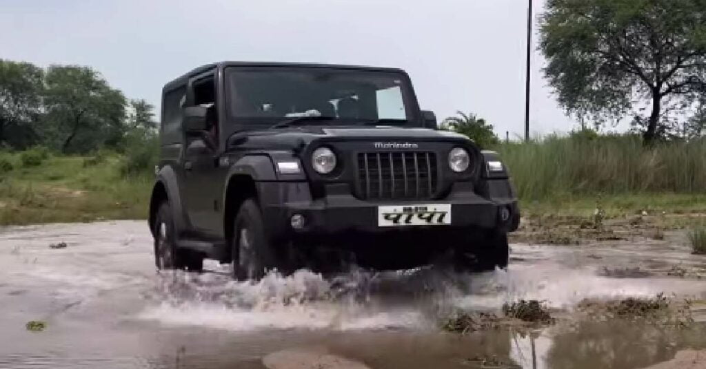 Mahindra Thar Driven in Riverbed
