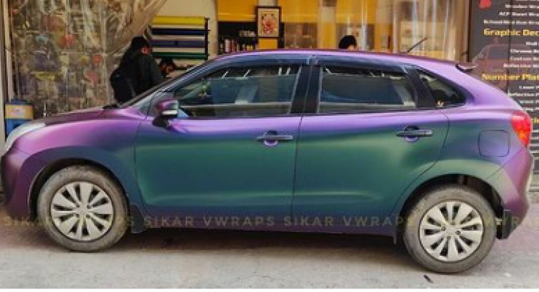 Maruti Baleno with Pearlescent Wrap