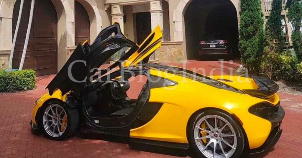 McLaren P1 that has been affected by the Hurricane Ian. 