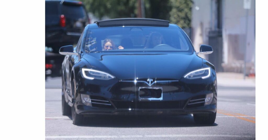 Miley Cyrus Tesla Model S