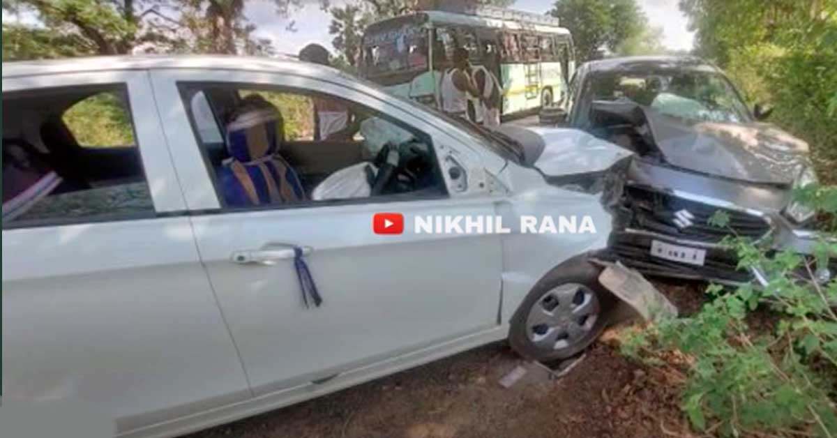 tata tiago vs maruti dzire accident