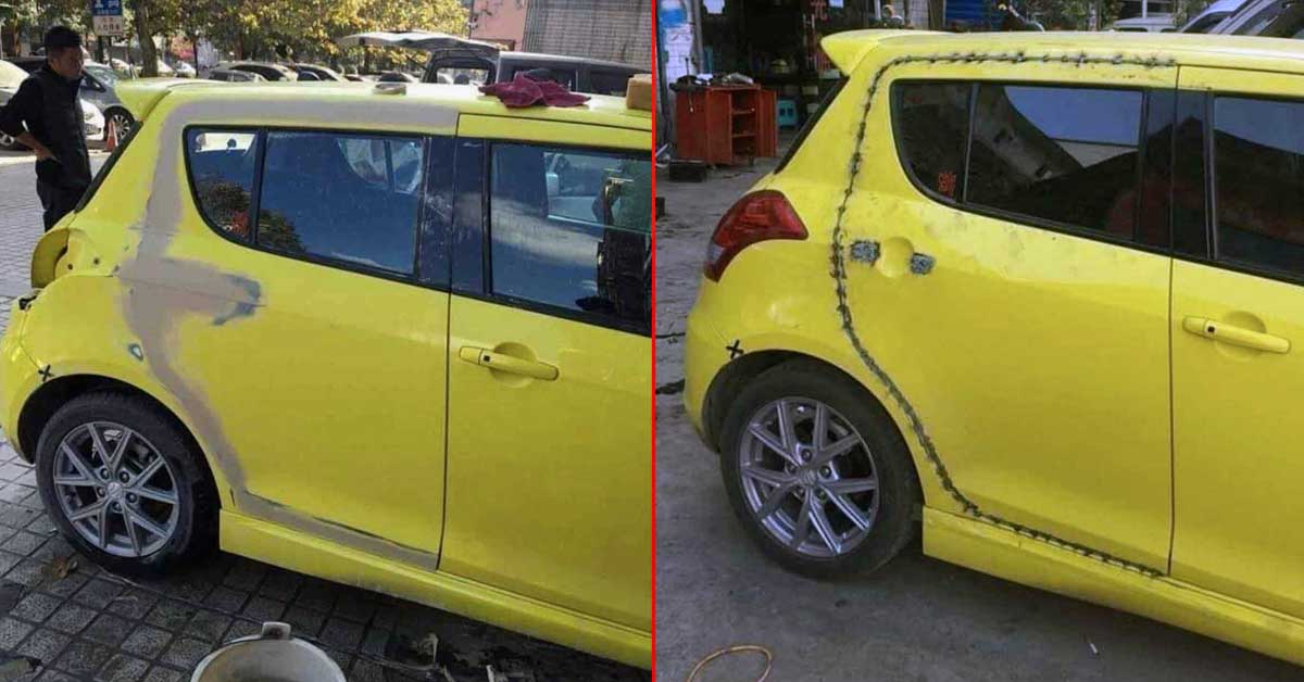 5-door maruti swift converted to 3-door images