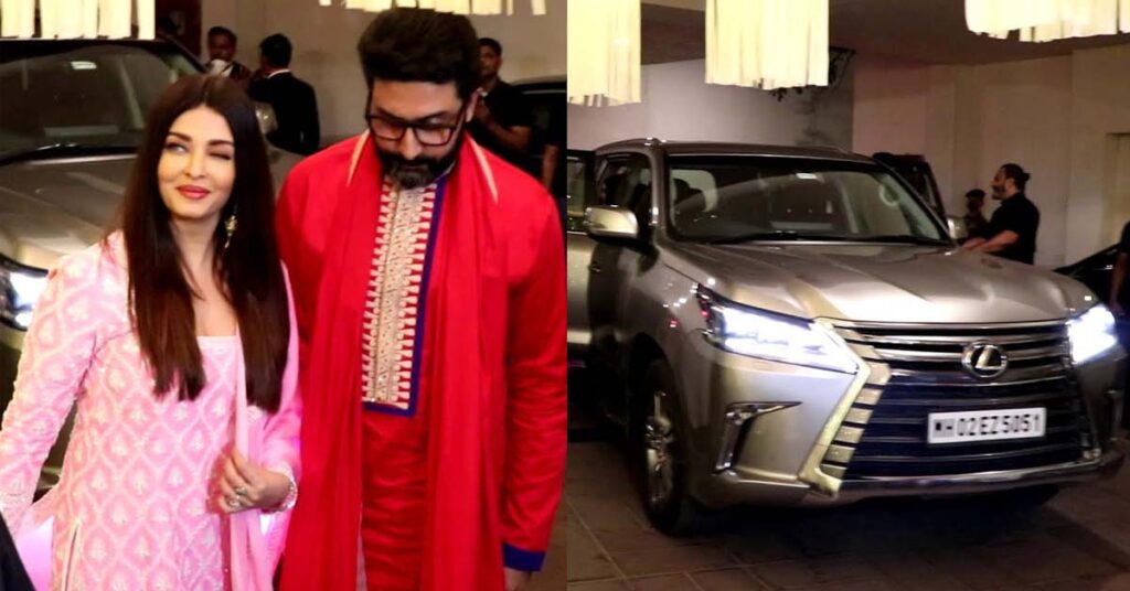 Abhishek and Aishwarya Rai Bachchan Spotted in their Lexus LX 570