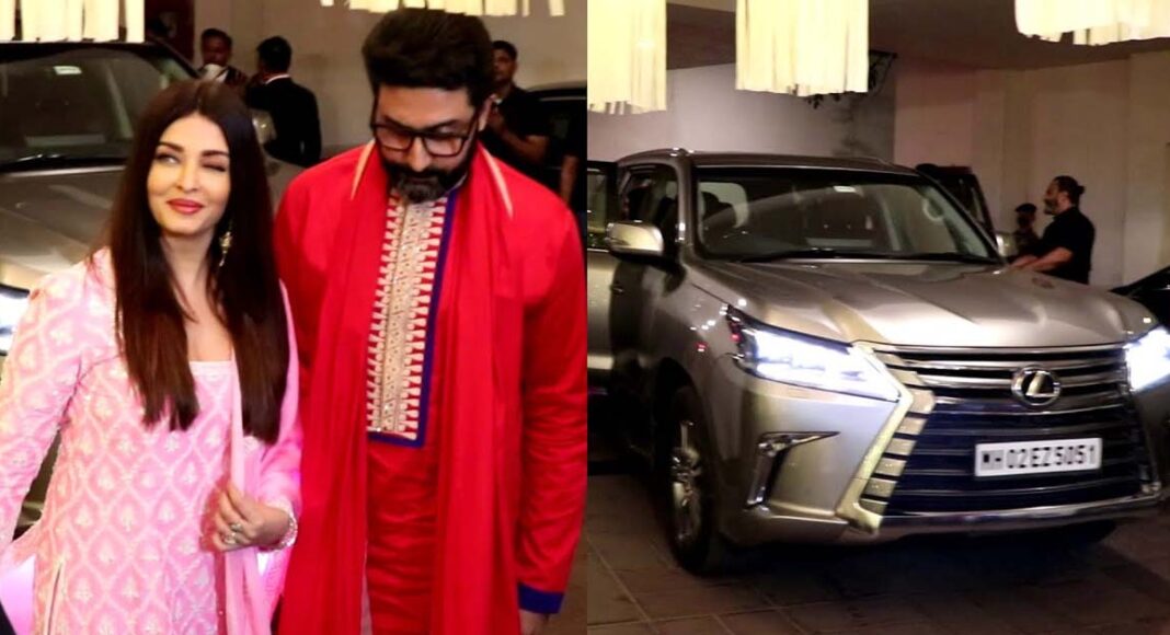 Abhishek and Aishwarya Rai Bachchan Spotted in their Lexus LX 570