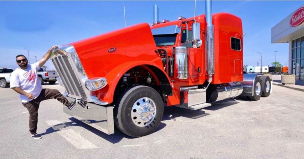 Indian trucker with 2022 Peterbilt