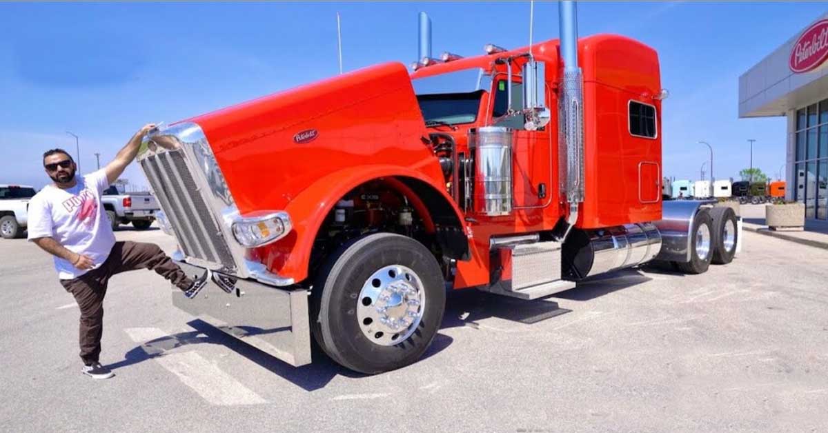 Indian trucker with 2022 Peterbilt