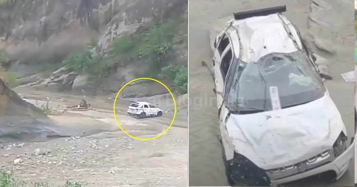 Old Maruti Brezza Falls 100 Feet, Keeps All Safe