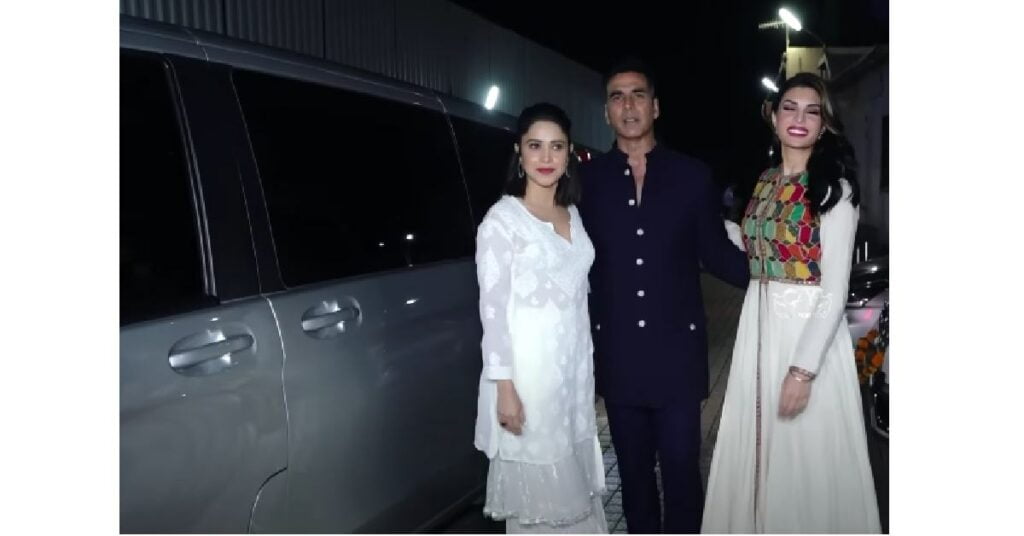 Akshay, Nushrratt, Jacqueline Spotted in Mercedes V-Class