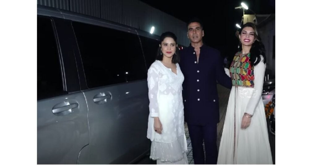 Akshay Nushrratt Jacqueline Spotted in Mercedes V class