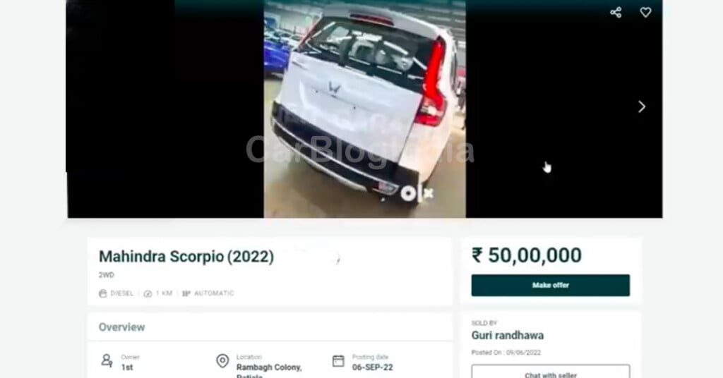 Mahindra Scorpio N is a Used Car Market