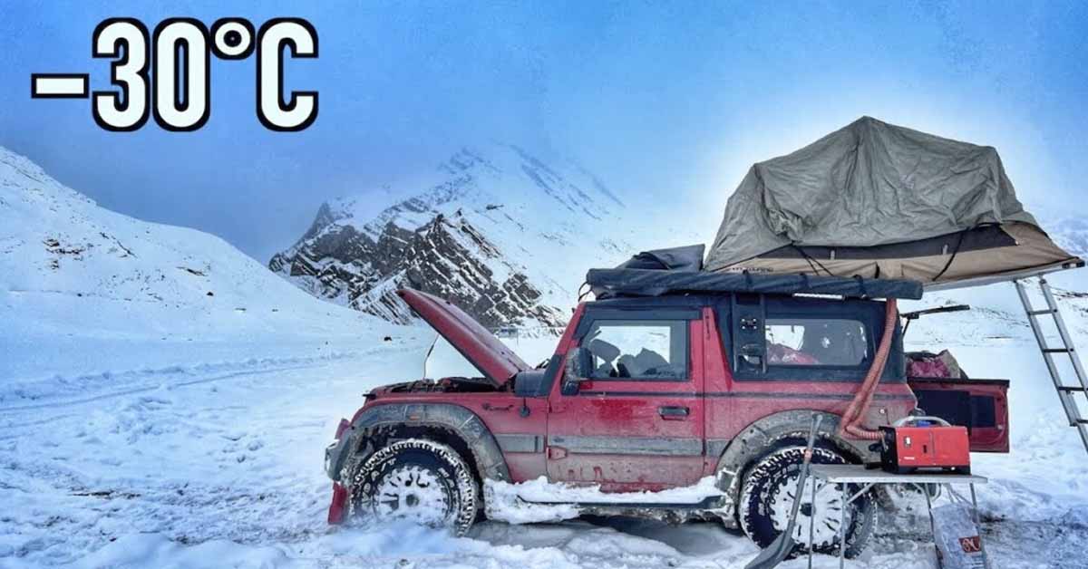 Mahindra Thar in -30 Degree Celsius