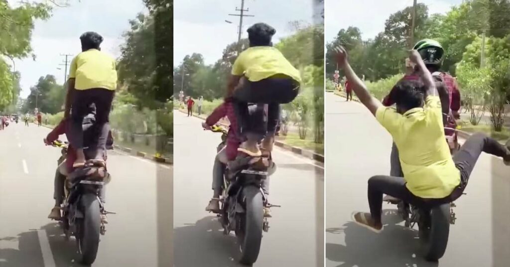Man Falls Off The Bike