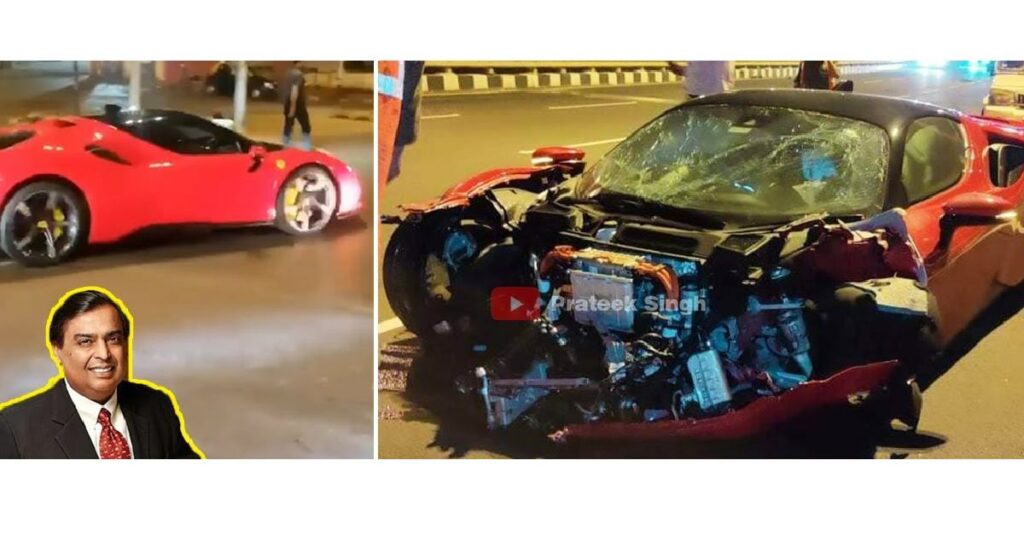Ferrari SF90 Stradale Crashes in Mumbai