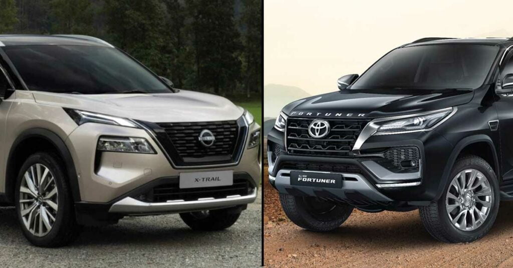 New Nissan X-Trail vs Toyota Fortuner