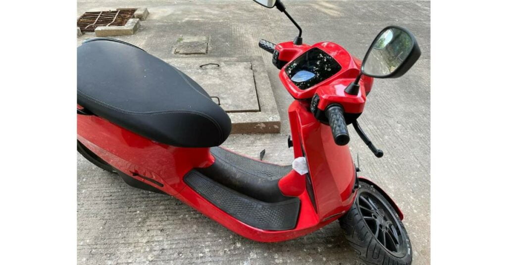 Ola Electric Scooter with Broken Fork