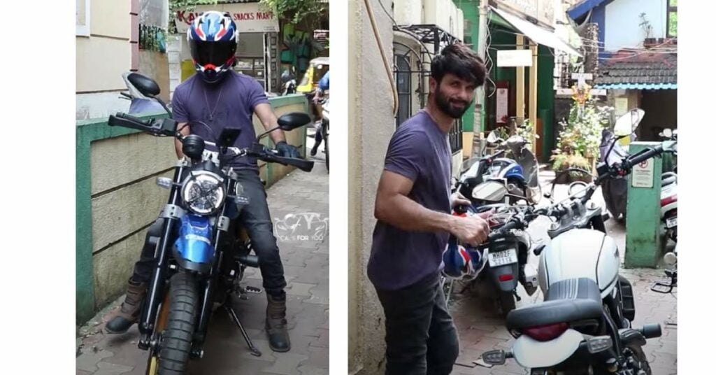 Shahid Kapoor Spotted on his Ducati Scrambler
