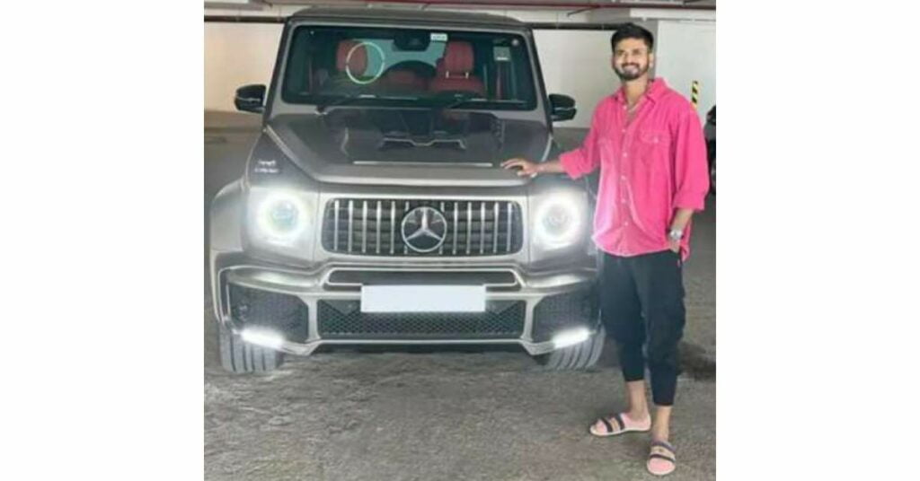 Shreyas Iyer with his Mercedes G-Wagon with Brabus Kit