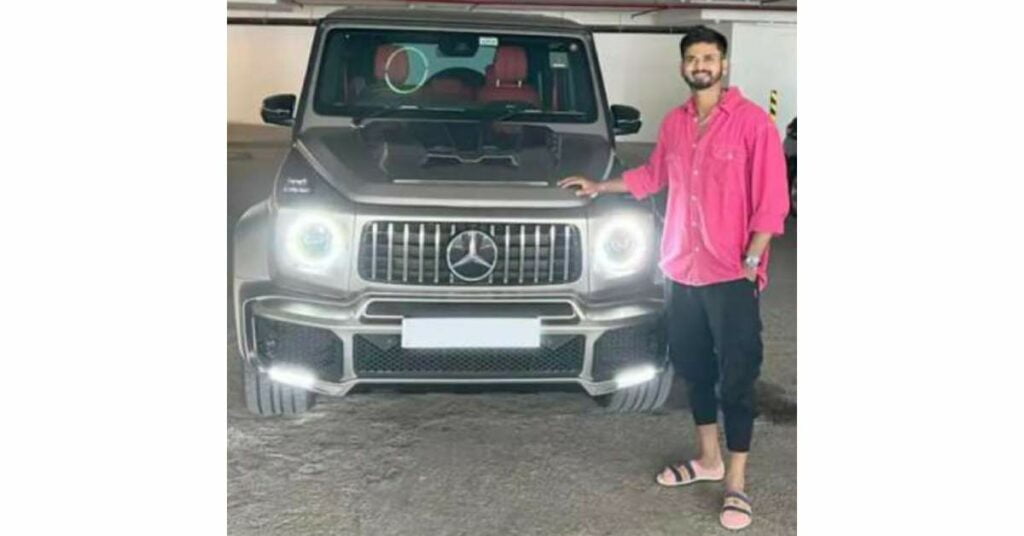 Shreyas Iyer with His Mercedes G wagon with Brabus Kit