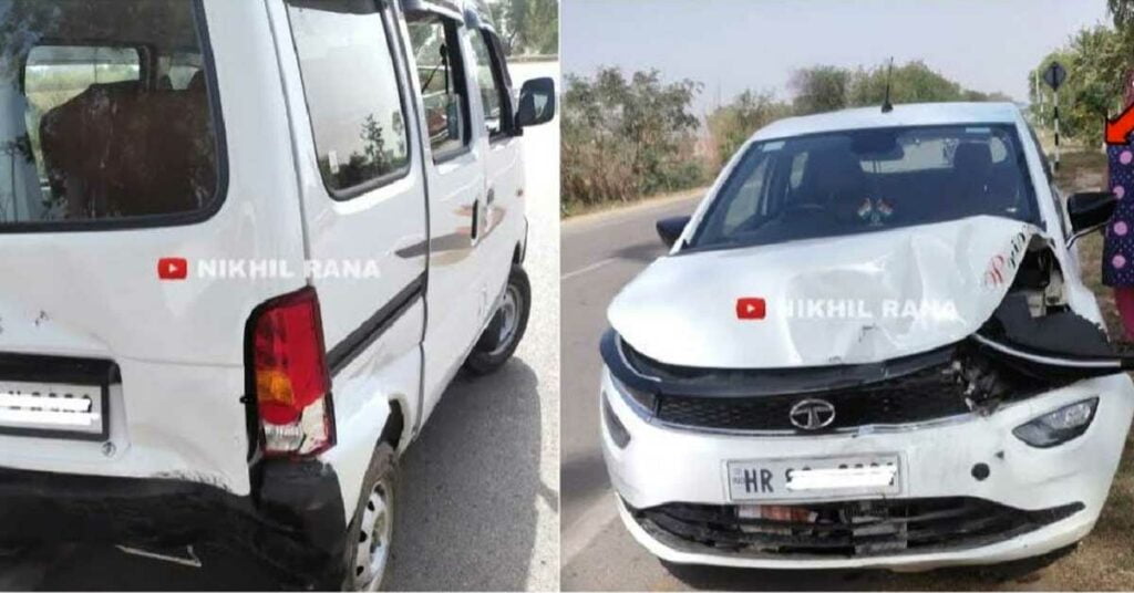 Tata Altroz Crashes into a Maruti Eeco