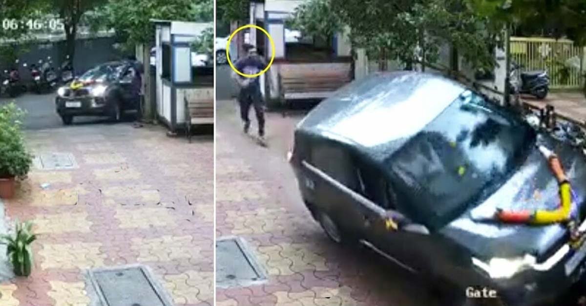 Tata Nexon runs over parked bikes after delivery| Roadsleeper.com