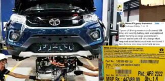 Tata Nexon EV battery+motor price