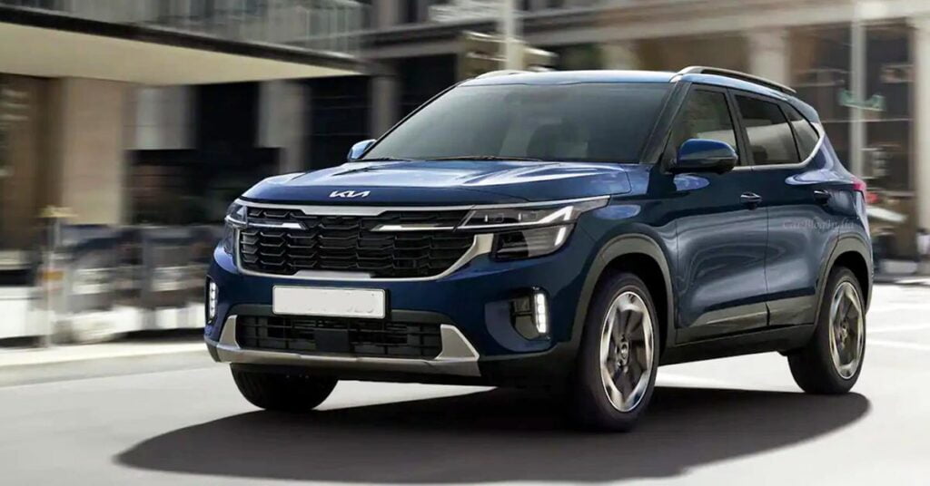 2023 Kia Seltos facelift front three quarters