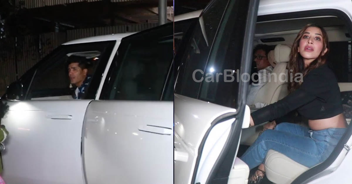 Manish Malhotra and Sophie Choudry Seen in Range Rover