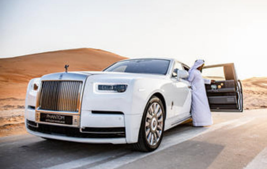 Sheikh Mohammed Bin Rashid Al Maktoum with Rolls Royce Ghost
