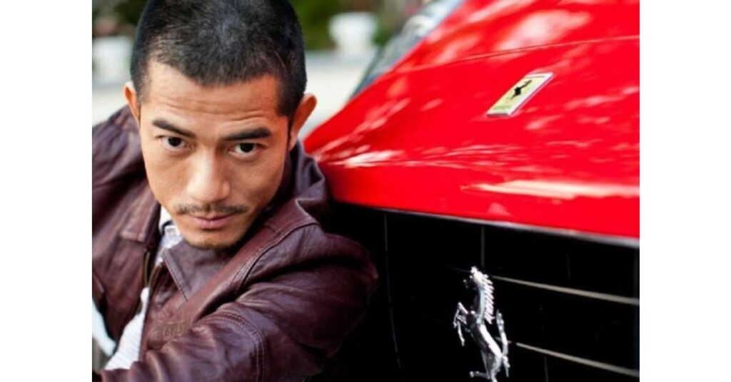 Aaron Kwok with his Ferrari 430 Spider F1