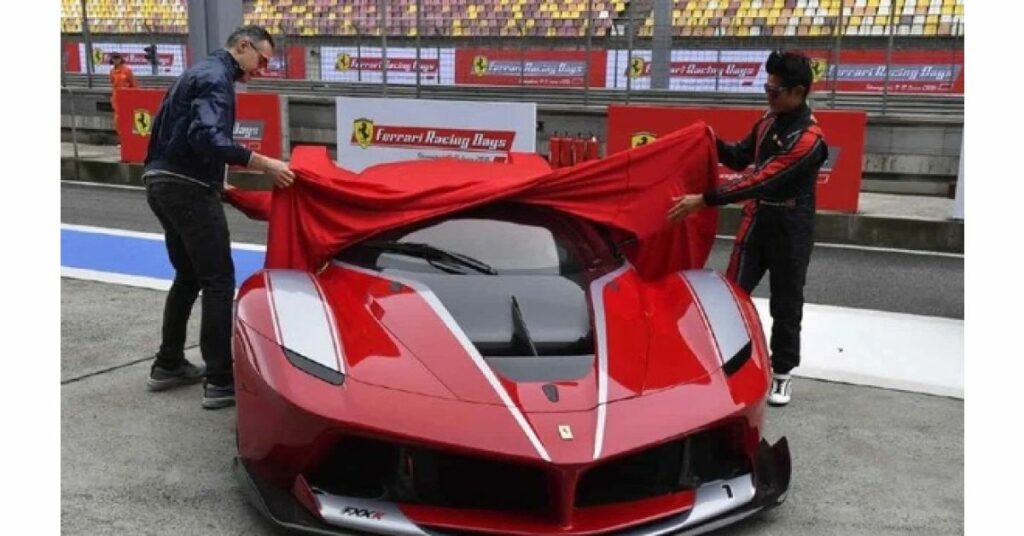 Aaron Kwok with his Ferrari FXX-K