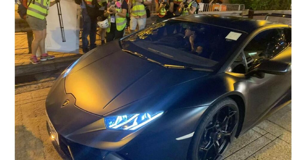 Aaron Kwok with his Lamborghini Huracan Tecnica