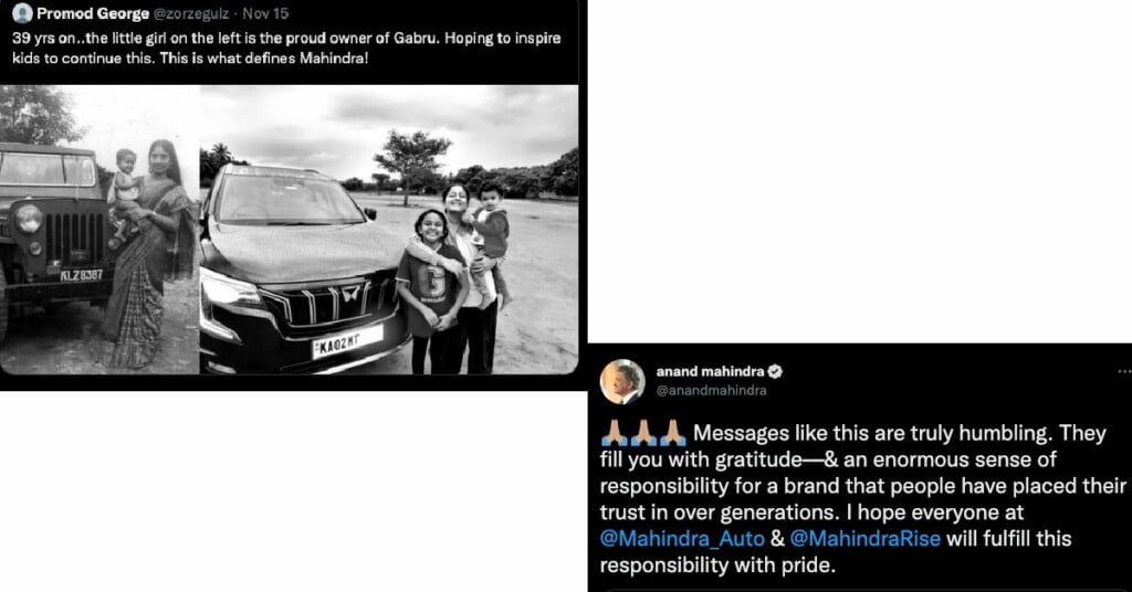 Anand Mahindra Tweets About A Family Who Buys XUV700 After Owning Mahindra Jeep For 39 Years