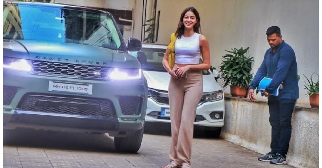 Ananya Panday with Her Wrapped Range Rover Sport