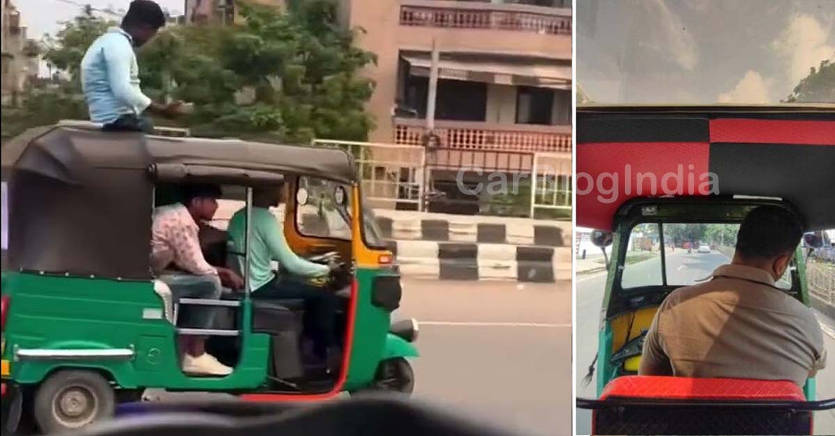 An autorickshaw in Chennai has been seen sporting a sunroof.