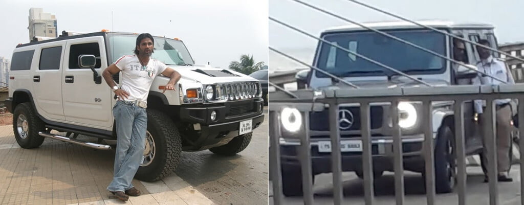 Suniel Shetty with His Hummer H2 and Mercedes G350d