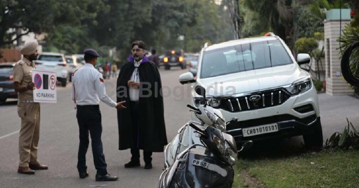 Chandigarh Traffic Police Challans HC Judge