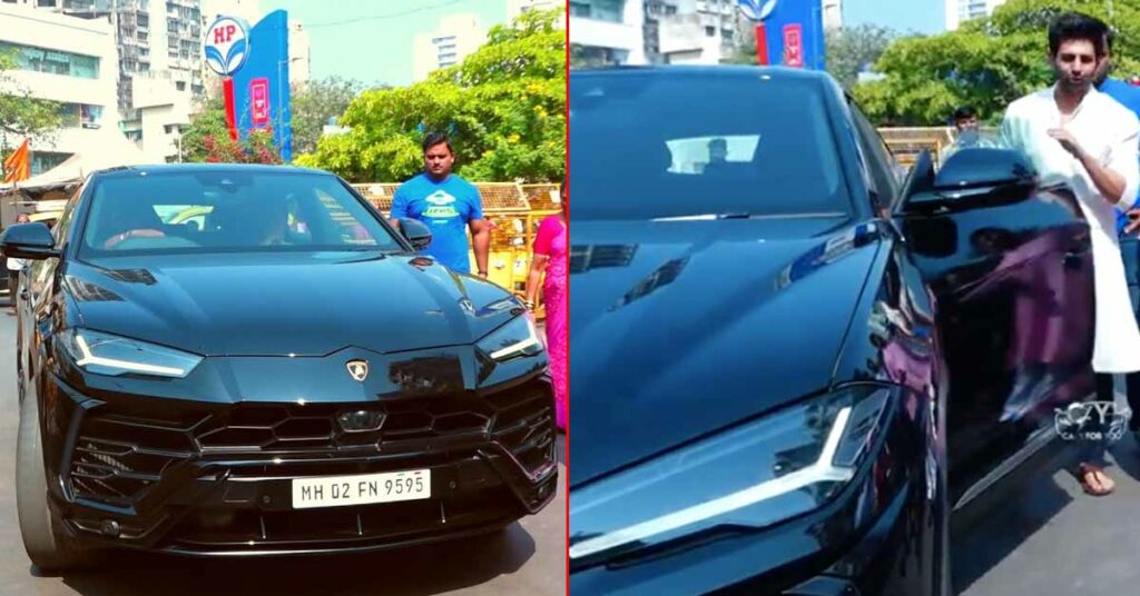 kartik aryan lamborghini urus sidhi vinayak temple