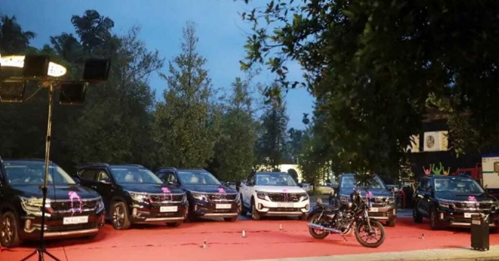 A Kerala IT Company gifted Kia Seltos and Royal Enfield vehicles to its top employees earlier this month.