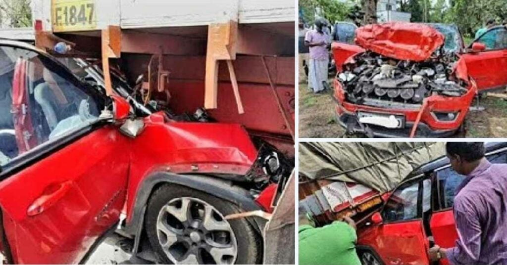 kerala mp am ariff jeep compass accident