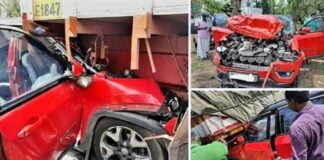 kerala mp am ariff jeep compass accident