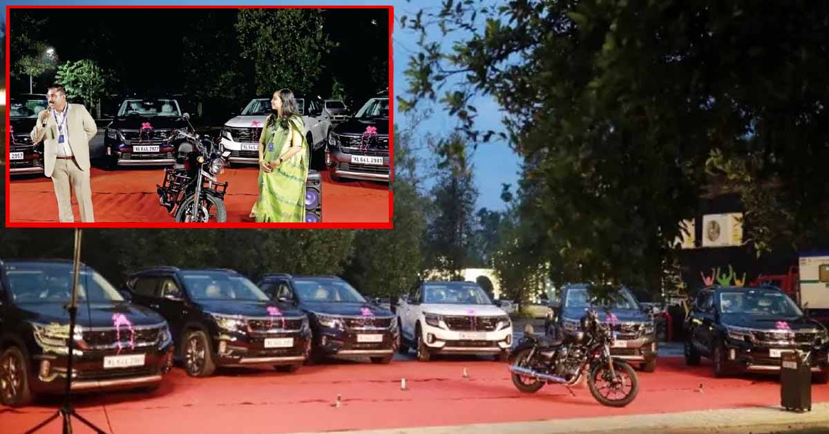 Kerala IT Company gifts Kia Seltos to employees on Diwali