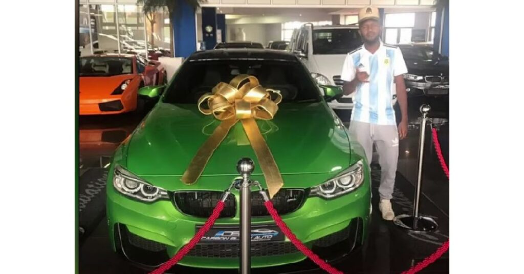 Kwesta in his BMW M4