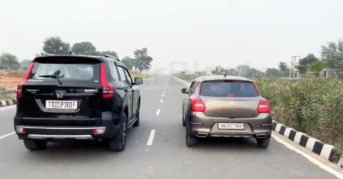 Maruti Swift vs Mahindra Scorpio N Drag Race