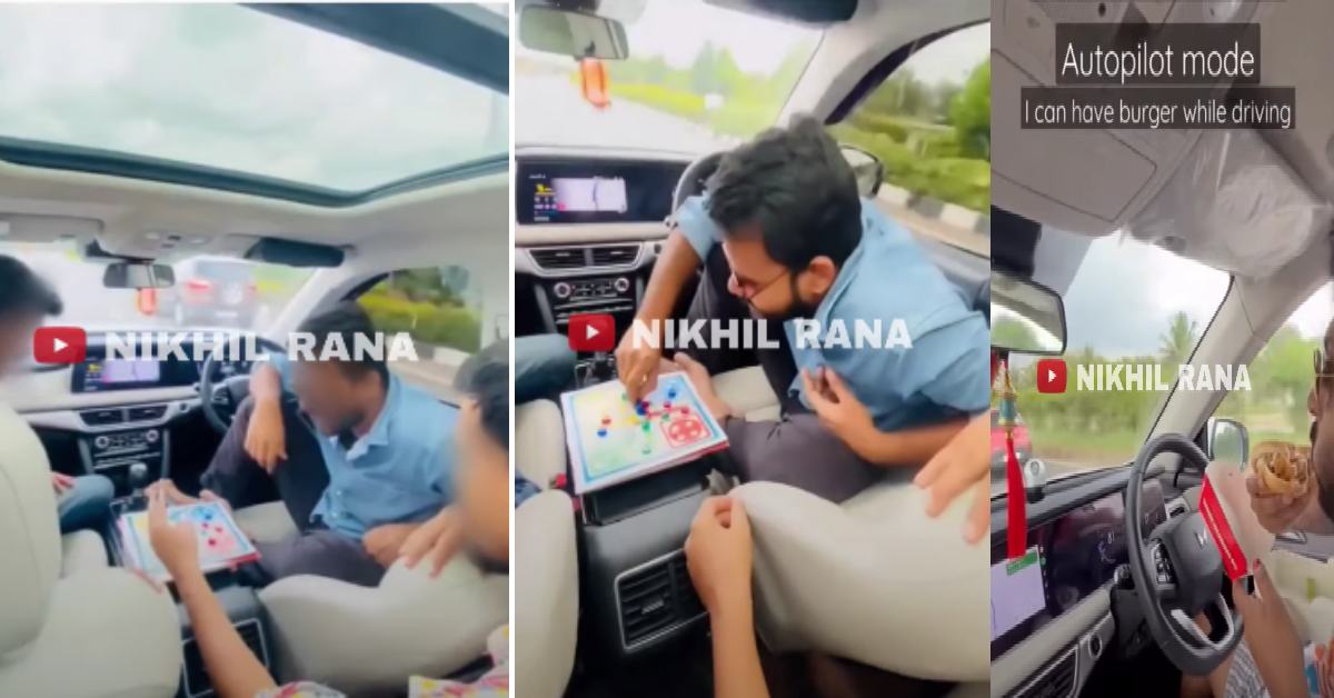 Mahindra XUV700 Driver Plays Ludo While ADAS Drives Car